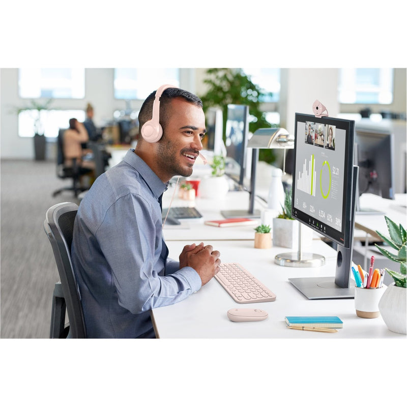 Logitech H390 USB Headset with Noise-Canceling Mic - Rose 1 year Limit warranty