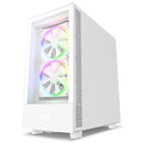 Nzxt H5Elite Mid-Tower Matte White | Tempered Glass Front Panel And Built-In Rgb Controller | Perforated Top Panel | Includes
