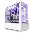 Nzxt H5Elite Mid-Tower Matte White | Tempered Glass Front Panel And Built-In Rgb Controller | Perforated Top Panel | Includes