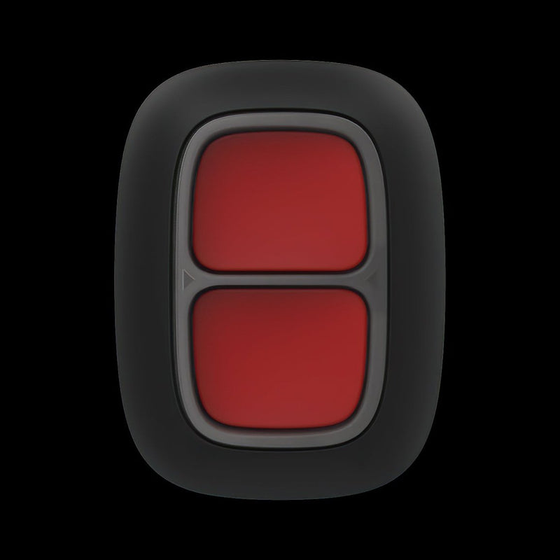 Ajax - Doublebutton Jeweller - Double Black Wireless Smart Button For Panic And Control Modes