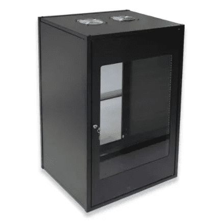 RCT Wall Mount PC Cabinet 20U 600Wx450D with Glass Door - 50Kg Load