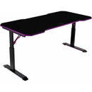Cooler Master Gaming Desk Gd160 Black And Purple 3 Level Height Adjustable Cable Management Surface Mousepad.