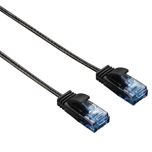 Hama Cat6 Network Cable Slim-flexible Black 1.5m