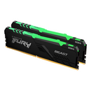 Kingston 16Gb 3600Mt S Ddr4 Cl17 Dimm (Kit Of 2) Fury Beast Rgb