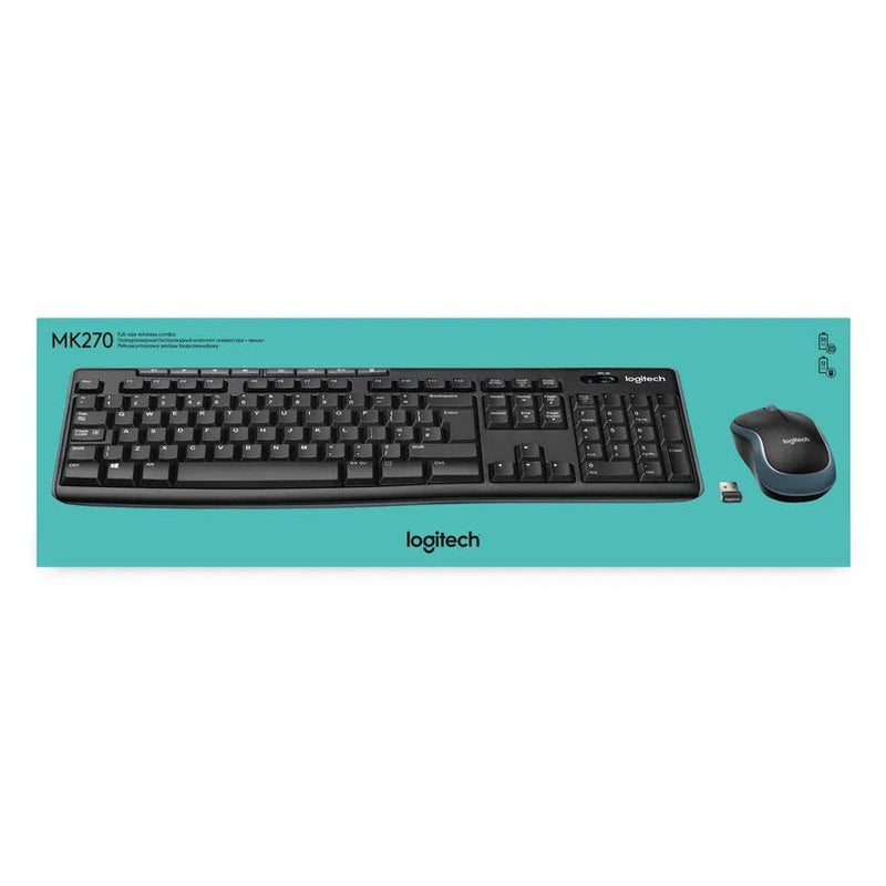 LOGITECH MK270 WIRELESS MOUSE & KEYBOARD COMBO - BLACK