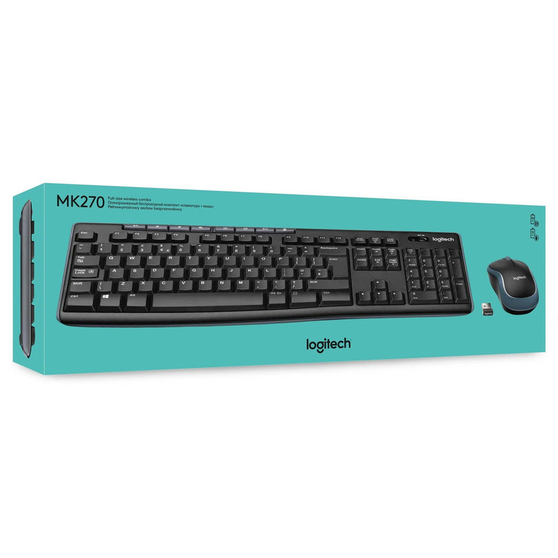 LOGITECH MK270 WIRELESS MOUSE & KEYBOARD COMBO - BLACK
