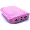 Viaking Power Bank 10000 mAh Capacity- Colour Light Pink Input and Output Voltage 5V 2.4A Includes Charging Cables For Micro USB Type-C And Lightning Built-In Dual LED Flash Lights Built-In Battery Level Indicator Micro USB USB.20 and Type-C Charging P...