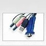 Aten 3M Usb Kvm Cable W Audio - Sphd15 & Audio To Vga Usb & Audio. (Speaker & Mic Support).
