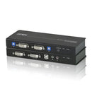 Aten Usb Dvi Dual View Kvm Extender Cat 5 Kvm Extender W (Us Eu Uk Out) Adp