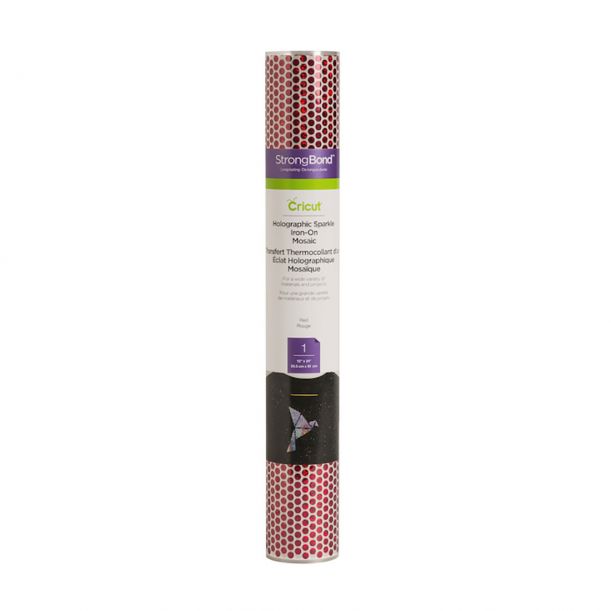 Cricut Holo Sparkle Iron-On 12X24'' (Mosaic Circles Red)