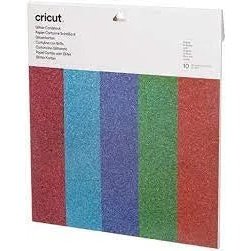 2007757 - Cricut Glitter Cardstock 12X12'' 10-Sheet Sampler (Brights)
