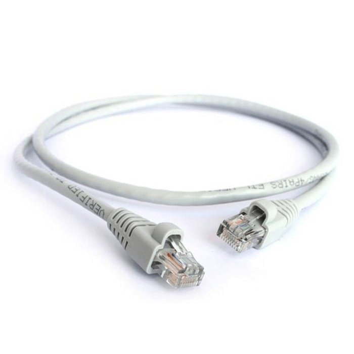 Acconet Cat6 Utp Flylead, 2 Meter, Straight, Stranded Cable, Moulded Boots And Plugs, Grey