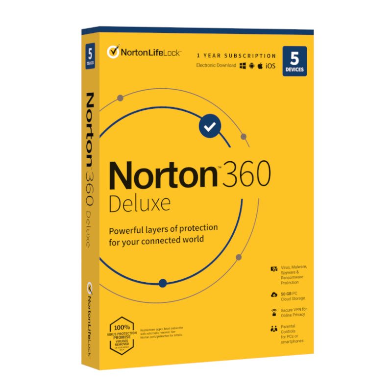 Norton 360 Deluxe 50Gb Af 1 User 5 Device 12 Months (Digital Product)