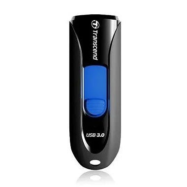 Transcend 128Gb Jf790 Usb3.1 Gen 1 Capless Flash Drive - Black And Blue