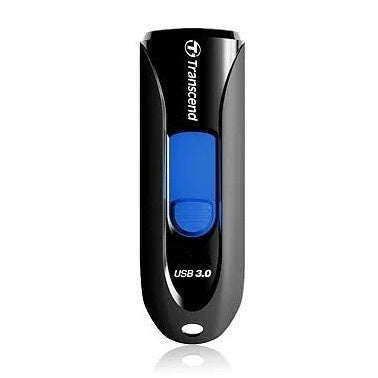 Transcend 128Gb Jf790 Usb3.1 Gen 1 Capless Flash Drive - Black And Blue