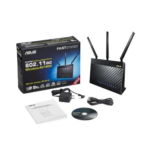 Asus Ac1900 Dual Band Gigabit Wifi Router Aimesh For Mesh System Aiprotection Network Security Adaptive Qos And Parental Control