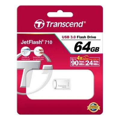 Transcend 64Gb Jetflash 710 Usb 3.0 - Silver