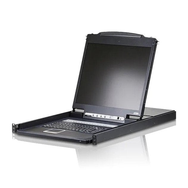 16P Ps 2 Usb Vga 19'' Lcd Kvm Switch W (Usa Kb Spkb) W (Us Eu) Cord Aten