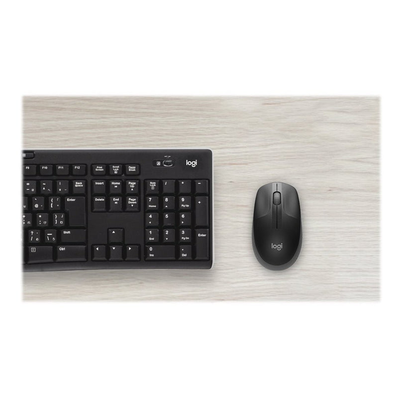 Logitech M190 Full-Size Wireless Mouse - Charcoal - 2.4Ghz - N A - Emea - M190