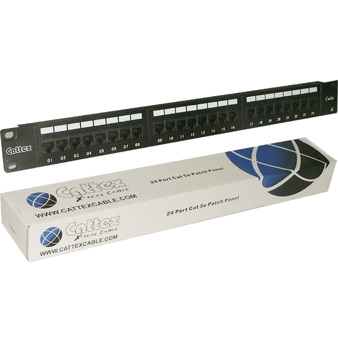 Rct 24 Port Cat5E Utp Patch Panel - 110 Style