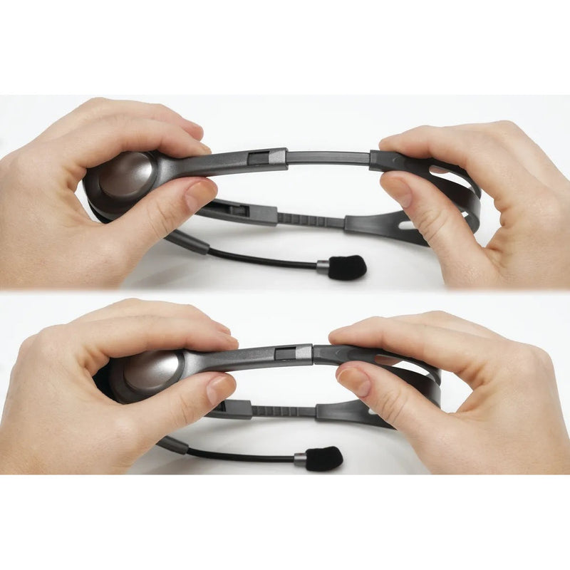 Logitech H111 Stereo Headset with Noise-cancelling microphone - Full stereo sound Adjustable headband Rotating microphone boom 1 year Limit warranty