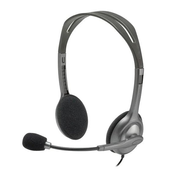 Logitech H111 Stereo Headset with Noise-cancelling microphone - Full stereo sound Adjustable headband Rotating microphone boom 1 year Limit warranty