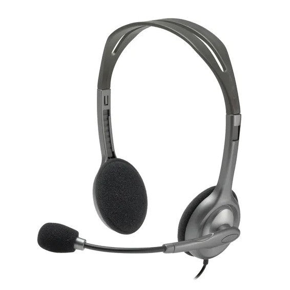 Logitech H111 Stereo Headset with Noise-cancelling microphone - Full stereo sound Adjustable headband Rotating microphone boom 1 year Limit warranty