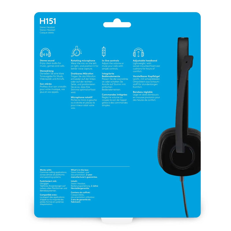 Logitech H150 Stereo Headset - N A - Analog - N A - Emea - One Plug