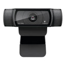 Logitech Hd Pro C920 Webcam - Fhd 1080P Video At 30 Fps Over Skype Wide 78° Diagonal View Omni-Directional Dual Stereo Microphones H.264 Encoding Technology Tripod-Ready Universal Clip Fits Laptops Lcd Or Monitors Pc Mac Compatible 1 Year Limit Warranty