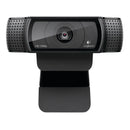 Logitech Hd Pro C920 Webcam - Fhd 1080P Video At 30 Fps Over Skype Wide 78° Diagonal View Omni-Directional Dual Stereo Microphones H.264 Encoding Technology Tripod-Ready Universal Clip Fits Laptops Lcd Or Monitors Pc Mac Compatible 1 Year Limit Warranty