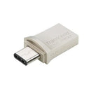 Transcend 64Gb Jetflash 890 Usb-C & Usb 3.1 Otg Flash Drive - Silver