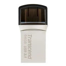 Transcend 64Gb Jetflash 890 Usb-C & Usb 3.1 Otg Flash Drive - Silver