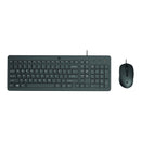 HP 150 WIRED MOUSE AND KEYBOARD COMBO SET ENGLISH - BLACK