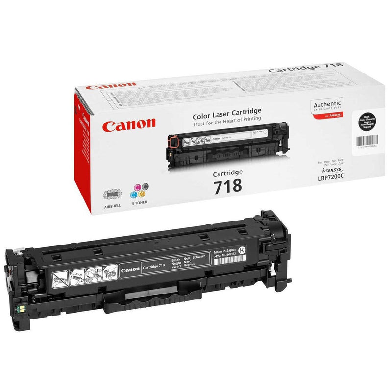 Canon 718 Black Cartridge (Lbp7660Cdn) - 3400 Pages @ 5%