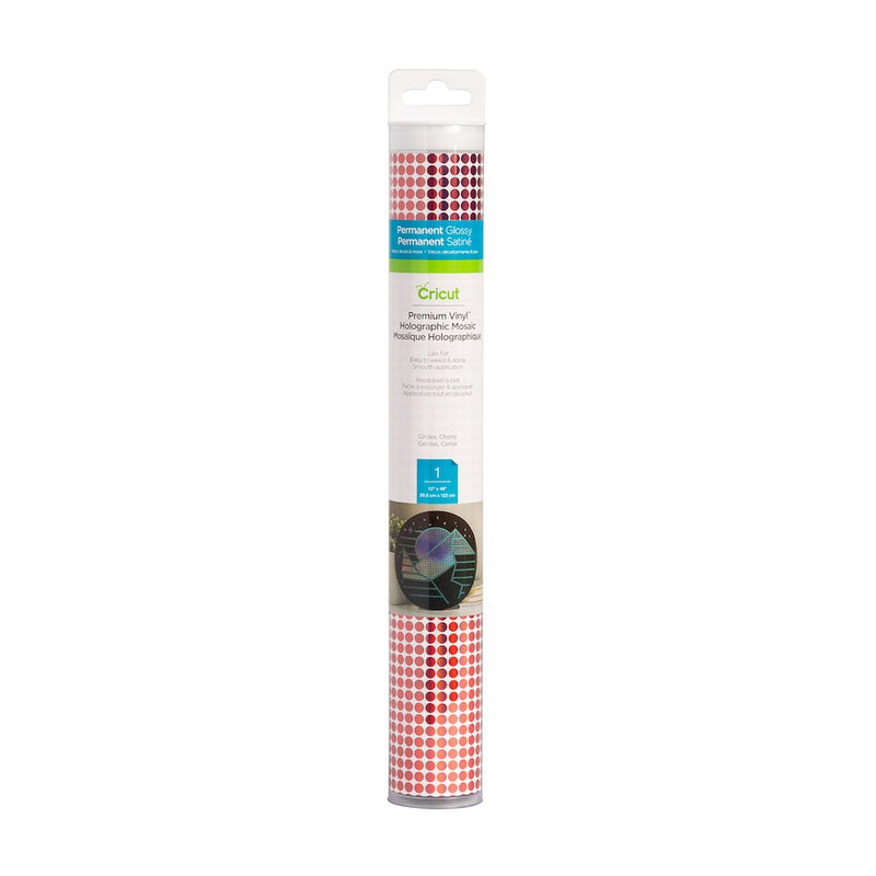 2007036 - Cricut Premium Vinyl Mosaic Holo Cherry Circles 12X48