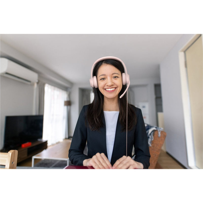 Logitech H390 USB Headset with Noise-Canceling Mic - Rose 1 year Limit warranty
