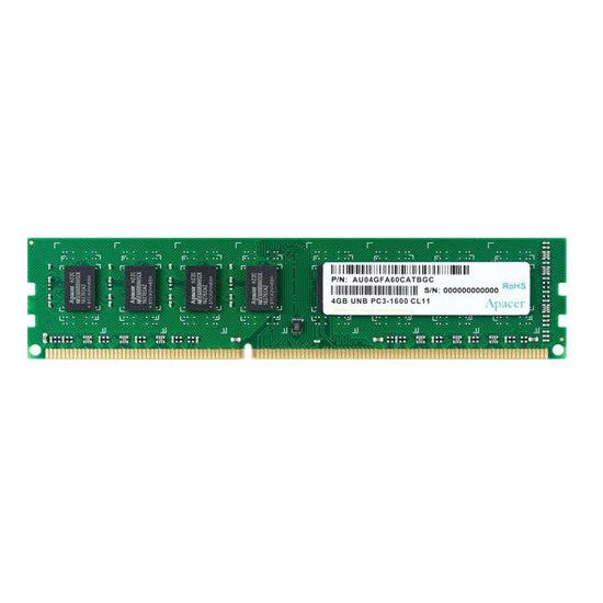 Apacer 4GB DDR3 1600Mhz Desktop Memory Limited 3 Year Warranty