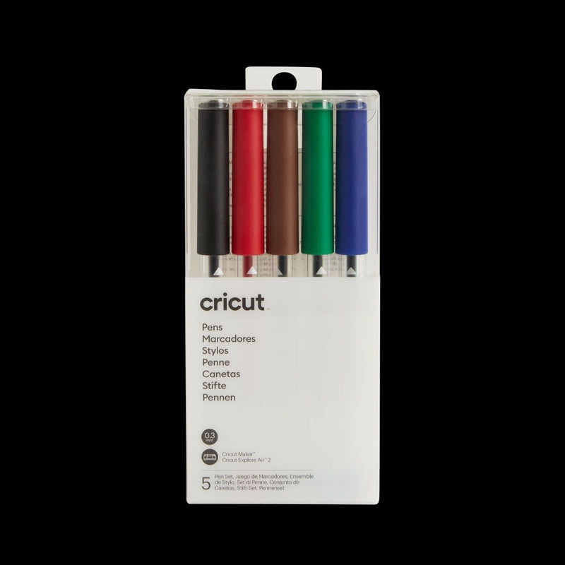 2007643 - Cricut Explore + Maker Extra Fine Point Pen Set 5-Pack (Basics).