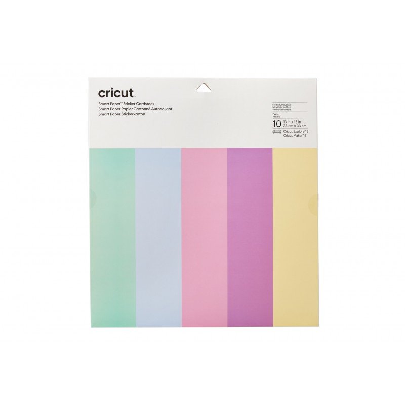 Cricut Smart Sticker Cardstock 33X33Cm 10 Sheets (Pastels)
