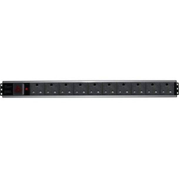 Power Distribution Unit, 1U, 10 Way 3 Pin Sa Plug