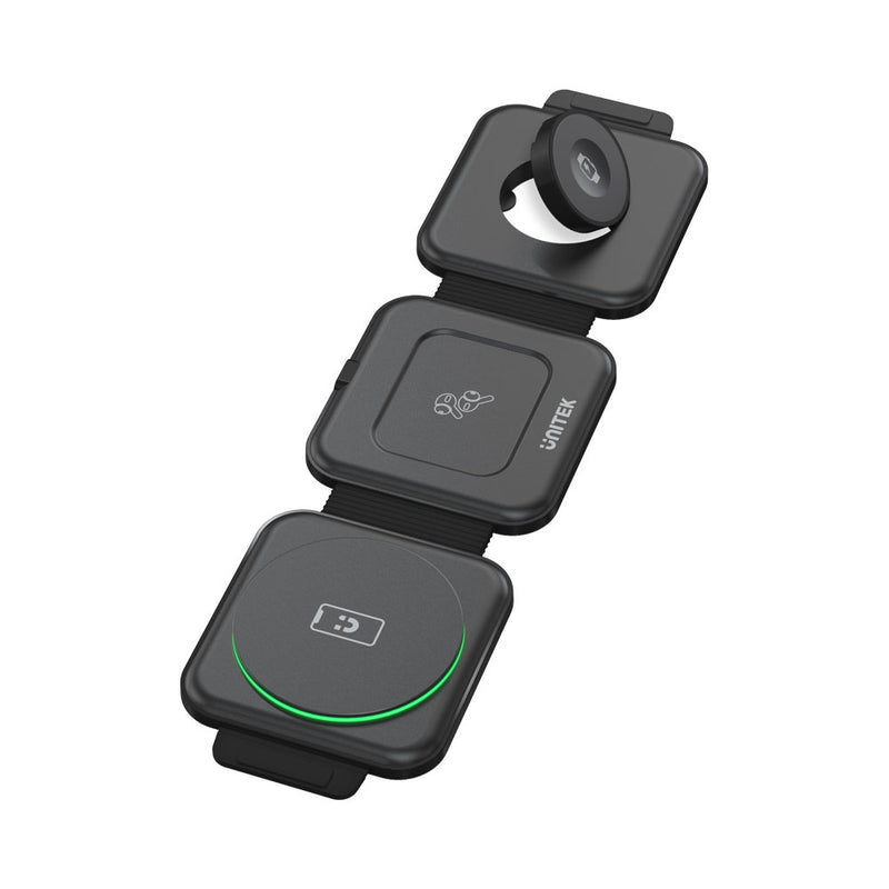 Unitek Travel Magcharge 3-In-1 Magnetic Foldable Wireless Charger (P1223A)