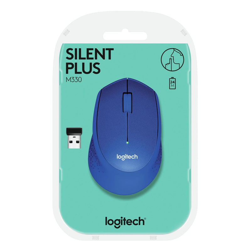 Logitech® M330 Silent Plus - Blue - 2.4Ghz - N A - Emea
