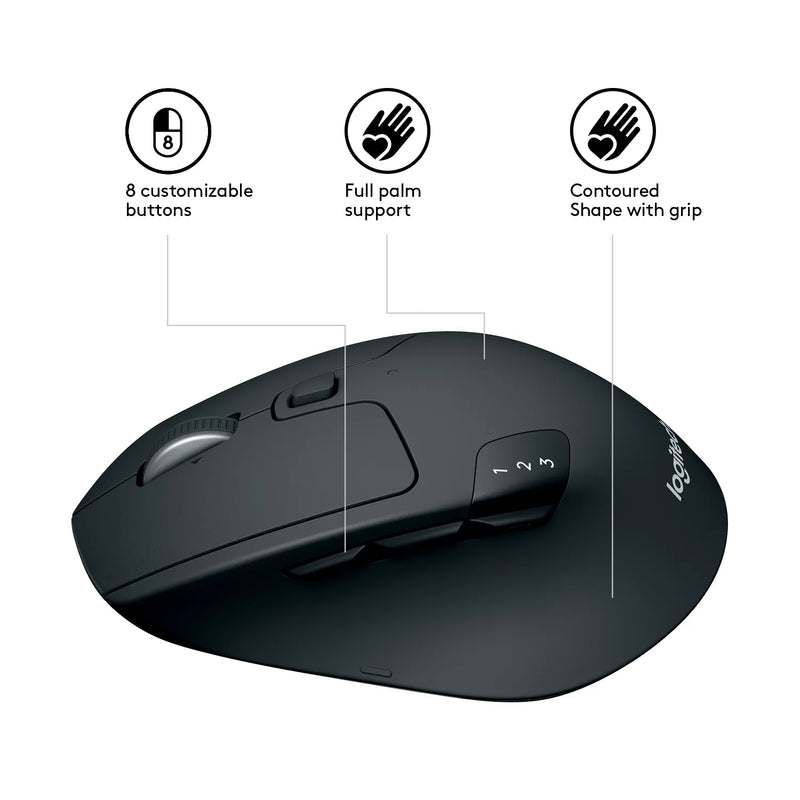 Logitech® M720 Triathlon Mouse - N A - 2.4Ghz Bt - N A - Emea - Clamshell M720