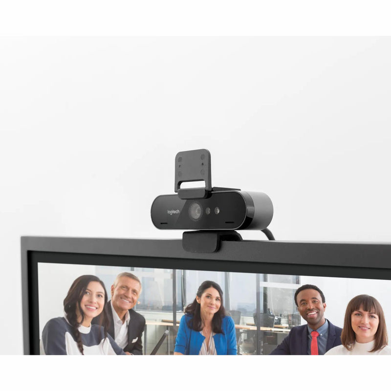 Logitech BRIO Webcam with 4K Ultra HD video & RightLight 3 with HDR 1 year Limited warranty