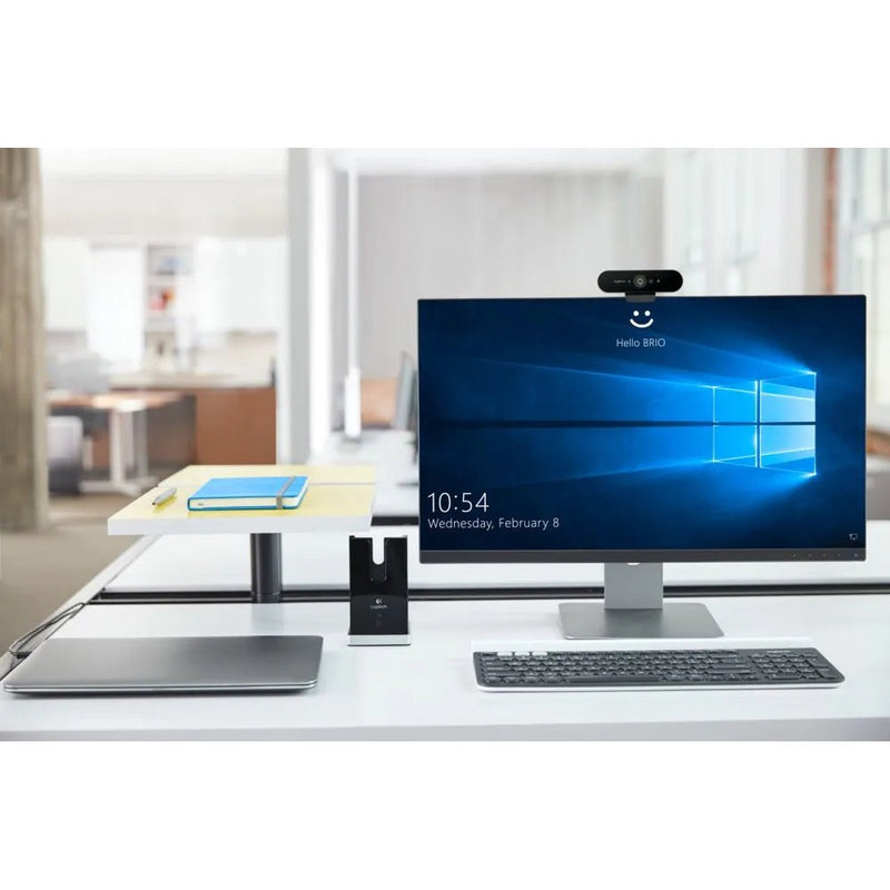 Logitech BRIO Webcam with 4K Ultra HD video & RightLight 3 with HDR 1 year Limited warranty