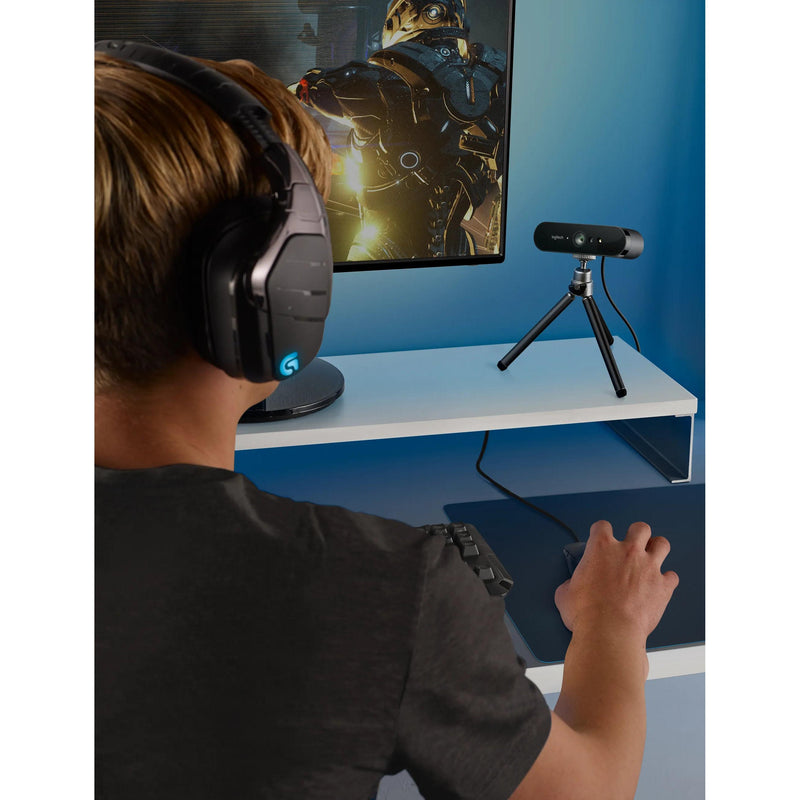 Logitech BRIO Webcam with 4K Ultra HD video & RightLight 3 with HDR 1 year Limited warranty