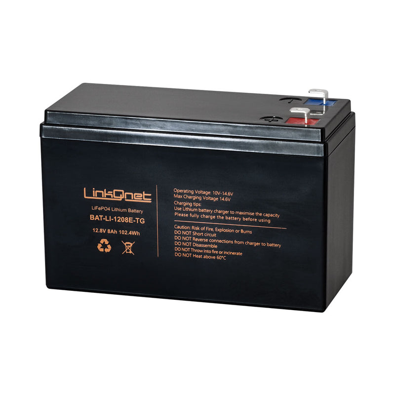 Linkqnet Lifepo4 12V 8Ah Battery With High Voltage Bms