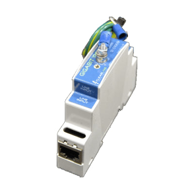 Din Rail Gigabit In-Line Protector Power Over Ethernet - Poe Mode A+B
