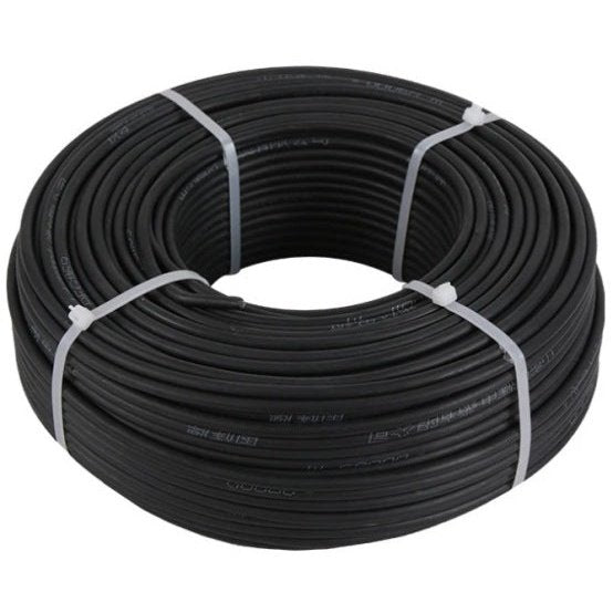 Solarix 6mm2 Single Core Solar Photovoltaic PV Cable Black l 100 Metre Roll - Designed For Use To Provide Optimal Cable Connection Between Solar Panel Cells And AC/DC Inverter Or The Mains DC Cable Flexible Tinned Copper Conductor With Halogen Free Cro...