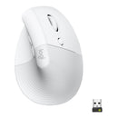 Logitech Lift Vertical Ergonomic Mouse - Off-White Pale Grey - 2.4Ghz Bt - N A - Emea - On+Offline,B2C